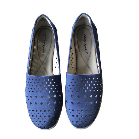 Easy Spirit Shoes - Easy Spirit KIMMIE Blue Perforated Slip On Shoes Size 11M